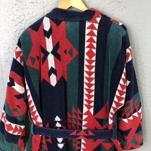 Vintage Cambridge Classics Robe Mens One Size Multicolor Southwestern Aztec 90s